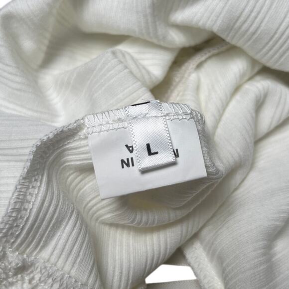 Y2K Coquette Lace Cami White Top Large L - Picture 5 of 5